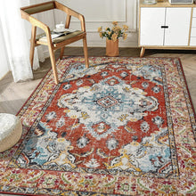 Vintage Teppich Boho Design 160x230 cm kurzflor waschbar rutschfest