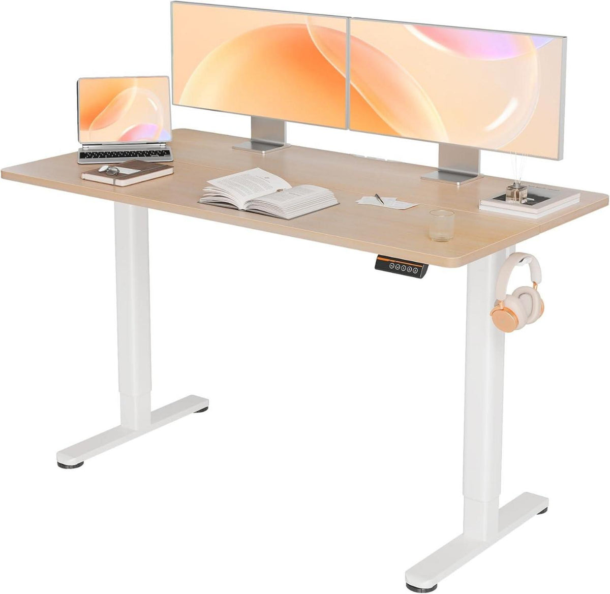 Höhenverstellbarer Schreibtisch Elektrisch 140x60cm Memory Funktion