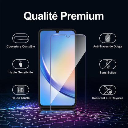 Panzer Schutzfolie Samsung Galaxy A34 5G/4G 6,6 Zoll 9H角Härte 3er Pack