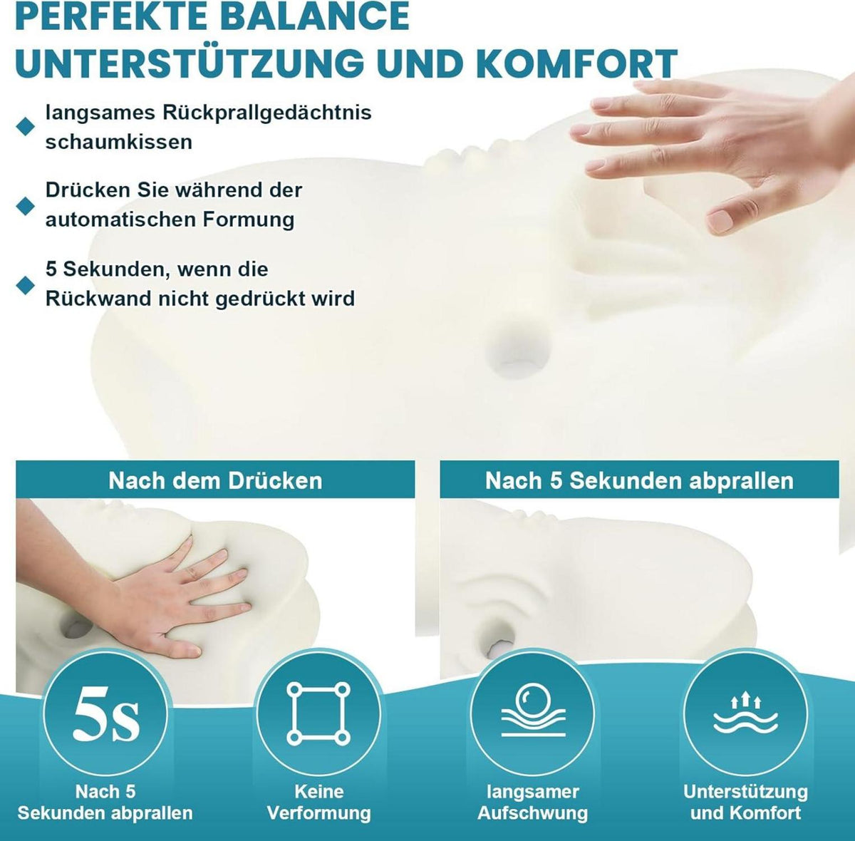 Nackenkissen Memory Foam Kissen Ergonomisch Orthopädisch