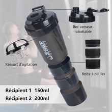 Protein Shaker 500ml mit Edelstahl-Mixkugel, auslaufsicher