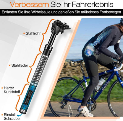 Gefederte Sattelstütze 27.2/30.9/31.6mm MTB/Citybike/E-Bike