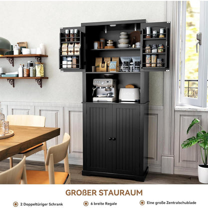 Küchenschrank mit Arbeitsplatte & Regalen – Multifunktionaler Buffetschrank