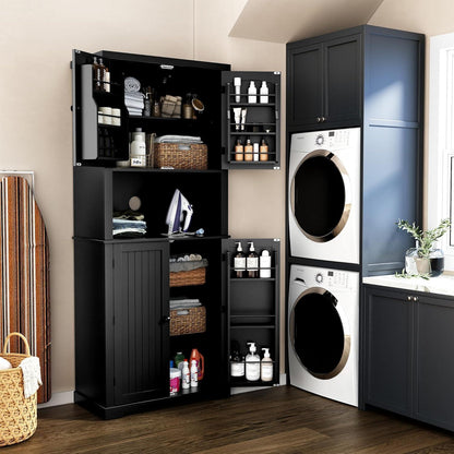 Küchenschrank mit Arbeitsplatte & Regalen – Multifunktionaler Buffetschrank