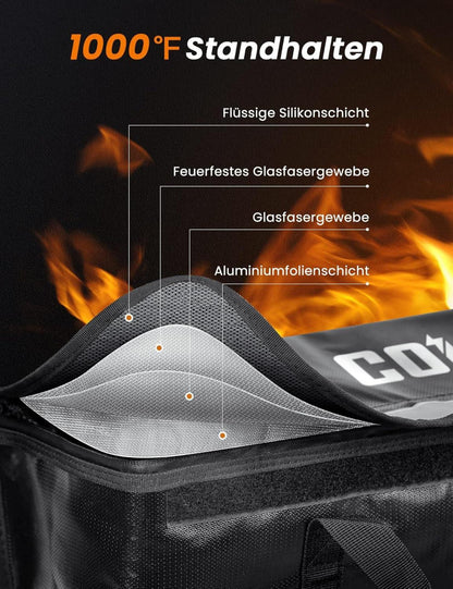 Coicer E-bike Akku Tasche XL feuerfeste explosionsgeschützte Lipo Safe