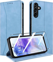 Handyhülle für Samsung Galaxy A55 5G Premium Leder mit RFID Schutz