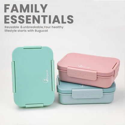 Lunchbox Kinder 1300ML 2Set Brotdose 5 Fächer Bento Box mit Besteckset