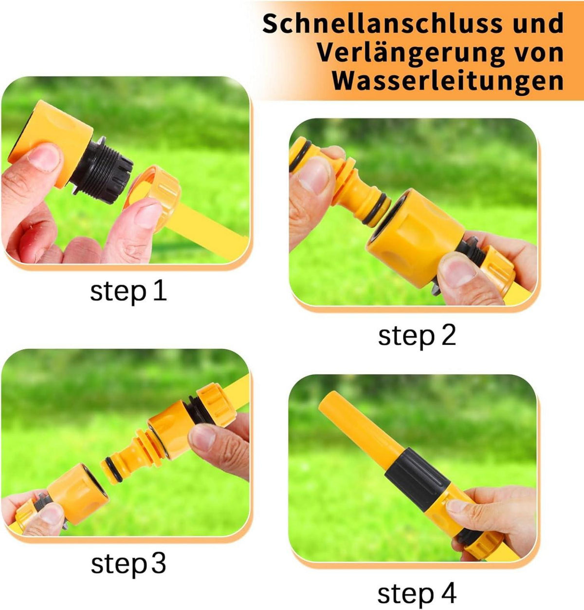 Schlauchverbinder Set 1/2 Zoll 16-teilig Gartenschlauch Anschluss