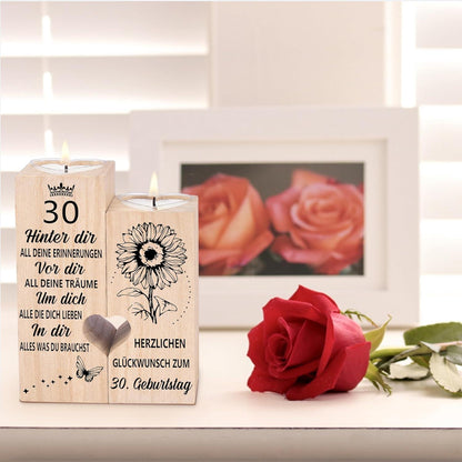 30. Geburtstag Kerzenhalter Holz Teelichthalter Geschenk Frau Sister Mum