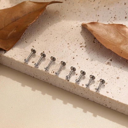 Titan Piercing Set 16G/18G – Labret, Lippe, Nasen, Ohrstecker