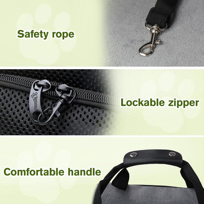 Pecute Große Katzentransportbox 48x33x34cm Erweiterbar für 2 Katzen Hund