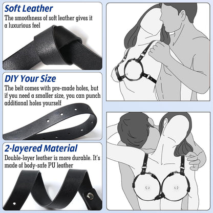 BDSM Brust Fesseln Set Leder Harness Damen Sexspielzeug