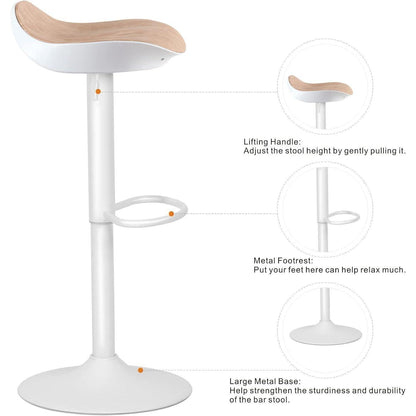 YOUNIKE Barhocker 2er Set, Höhenverstellbar & 360° Drehbar