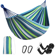 Hängematte Outdoor Camping Baumwolle 230x150CM Tragbar Blau
