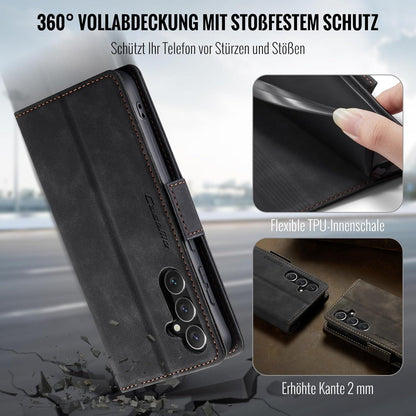 Samsung Galaxy A35 5G Handyhülle Klapphülle RFID Schutz Standfunktion Schwarz