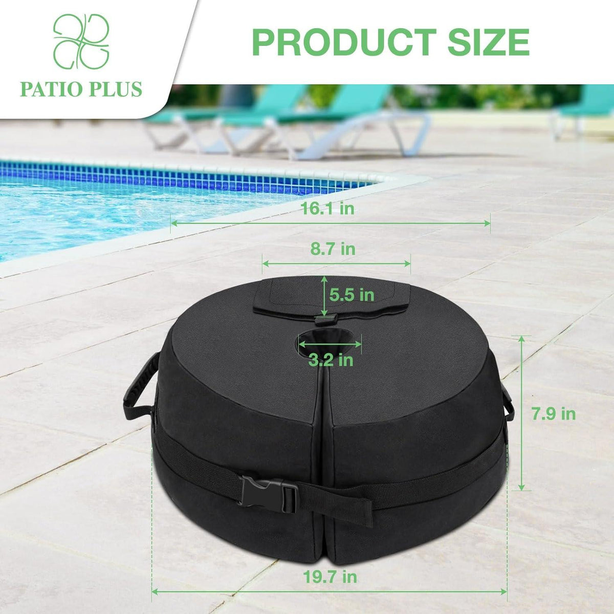 Patio Plus Runder Kegelstumpf 41x50x20 cm wasserdicht