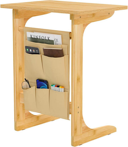Beistelltisch C-Form Wohnzimmer Tisch 50x35x63 cm Sofatisch