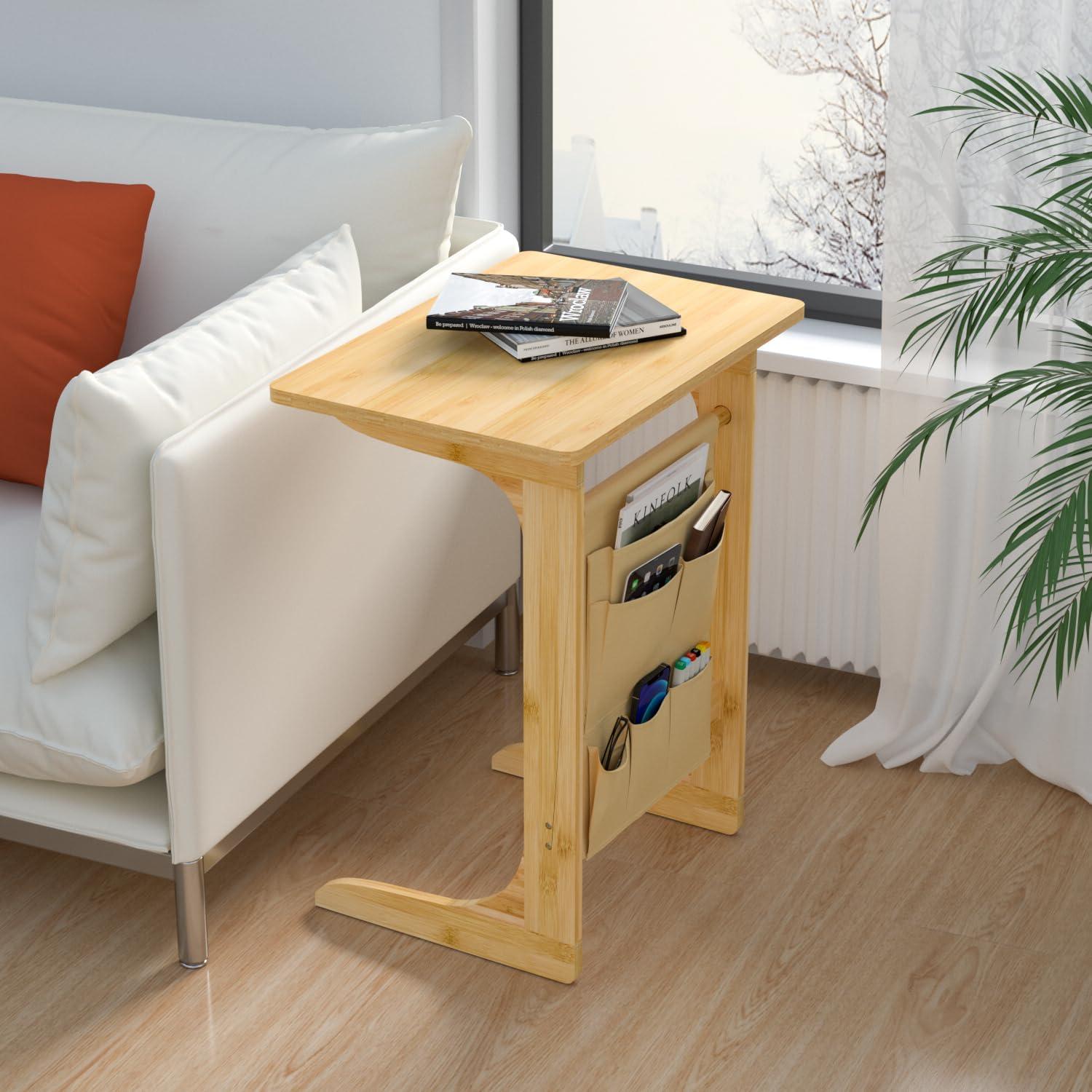 Beistelltisch C Form 50x35x63 cm Wohnzimmer Sofa Couchtisch