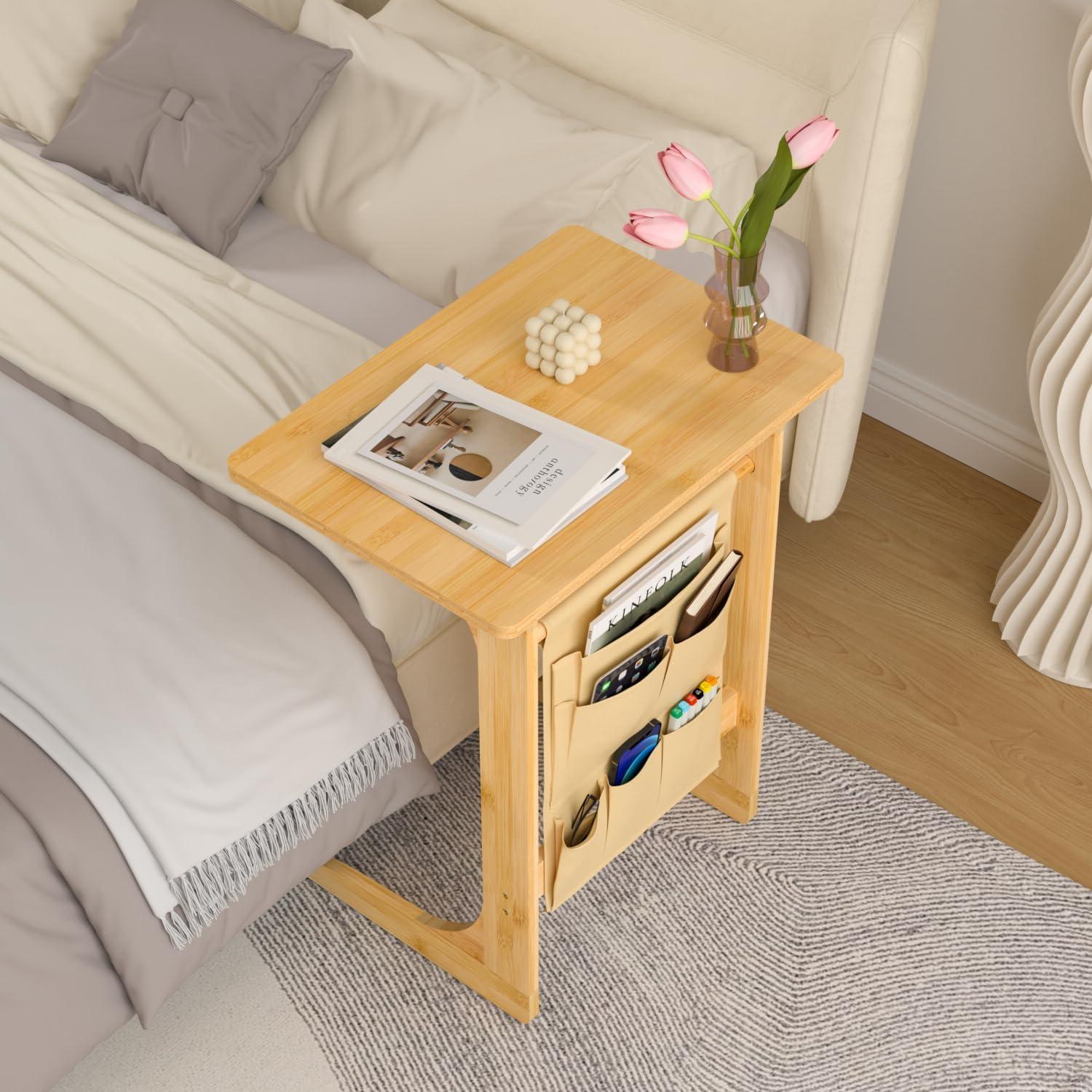 Beistelltisch C-Form Wohnzimmer Table 50x35x63cm Nachtkästchen
