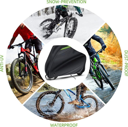 Fahrradabdeckung Wasserdicht 210D Oxford-Stoff Schwarz 210x110x95cm