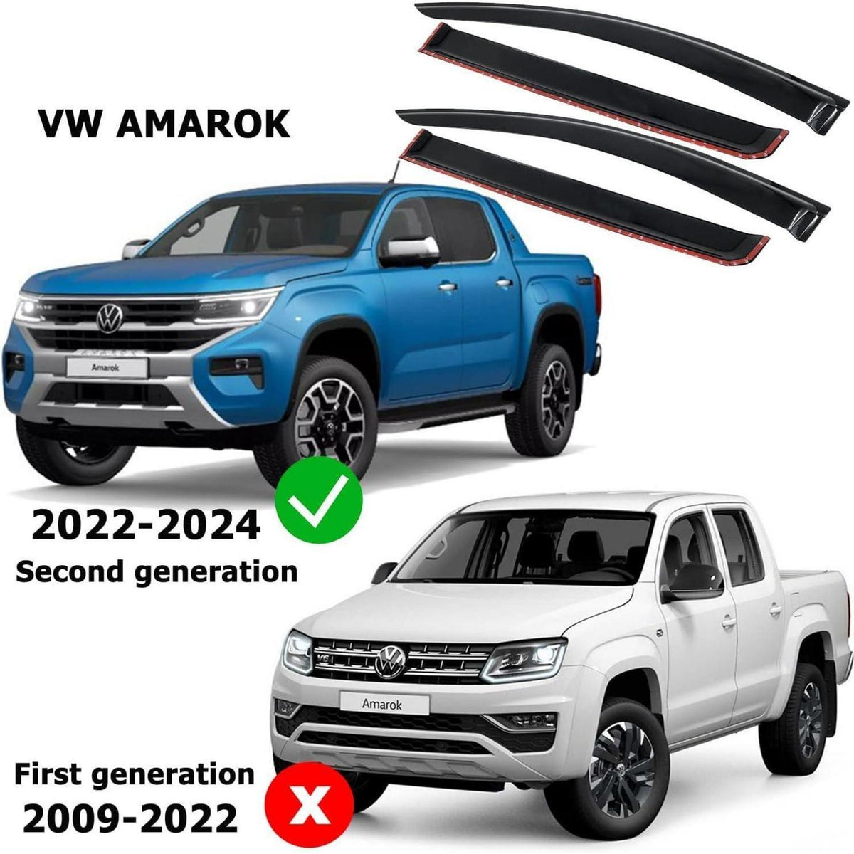Windabweiser VW Amarok 2023-2026 Doppelkabine
