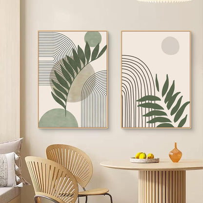 Moderne Grüne Pflanze Poster Set Wandbilder Wohnzimmer Deko 40x50cm