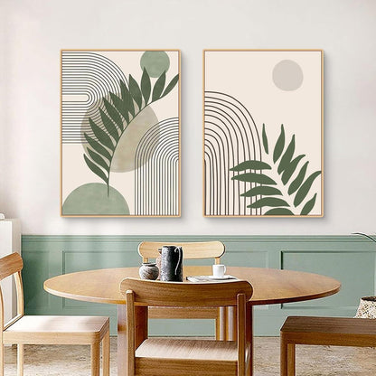 3-teiliges Grüne Pflanze Poster Set für Wohnzimmer Schlafzimmer