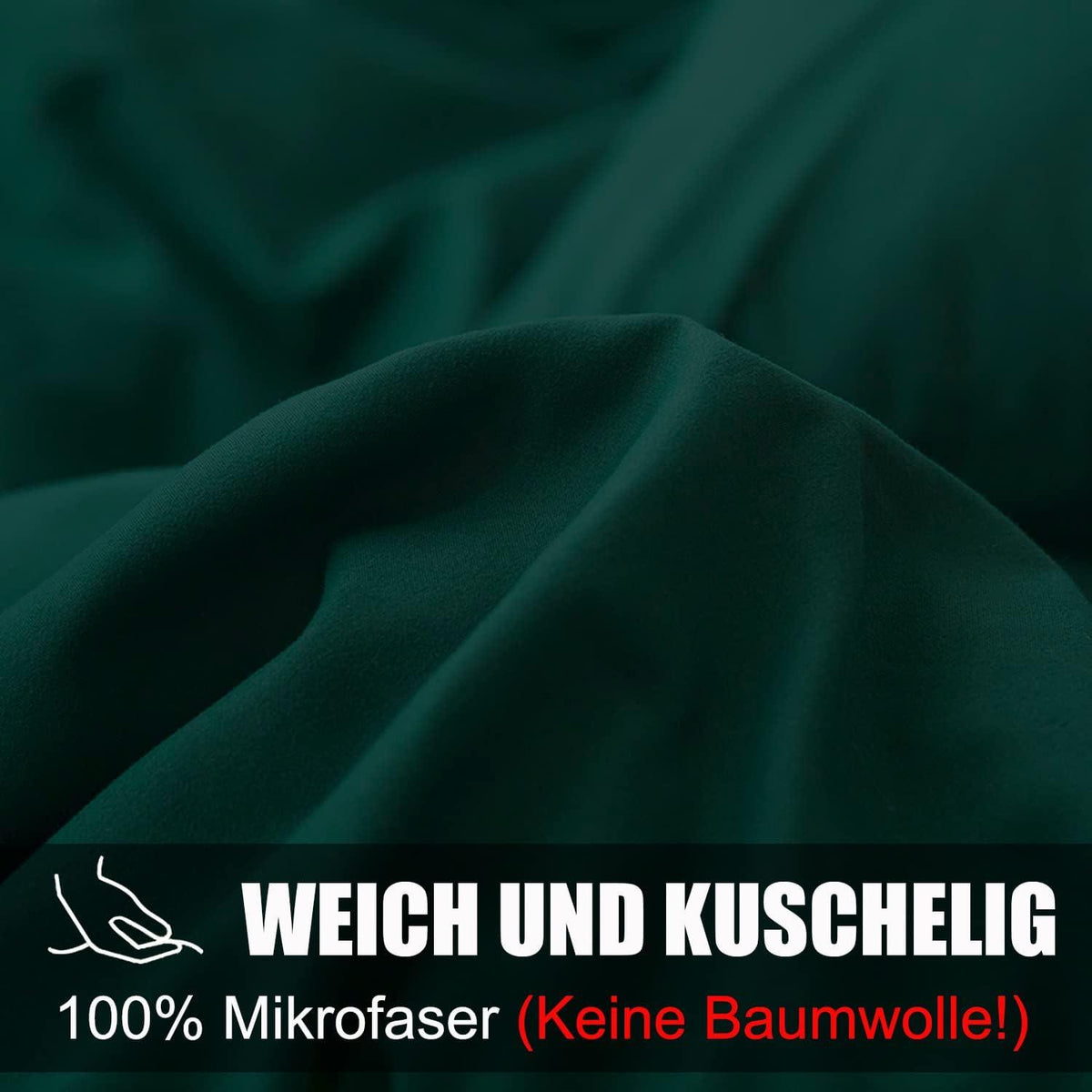 Kissenbezüge Mikrofaser Hypoallergen 40x60 Reißverschluss Grün 2er Set