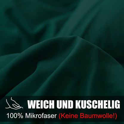 Kissenbezüge Mikrofaser Hypoallergen 40x60 Reißverschluss Grün 2er Set