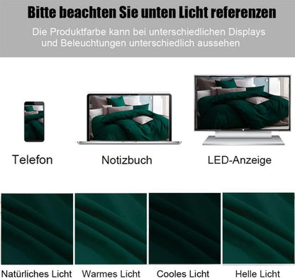 Kissenbezug 30x50 grüne Mikrofaser 2er Set für Kissen 30x50cm mit