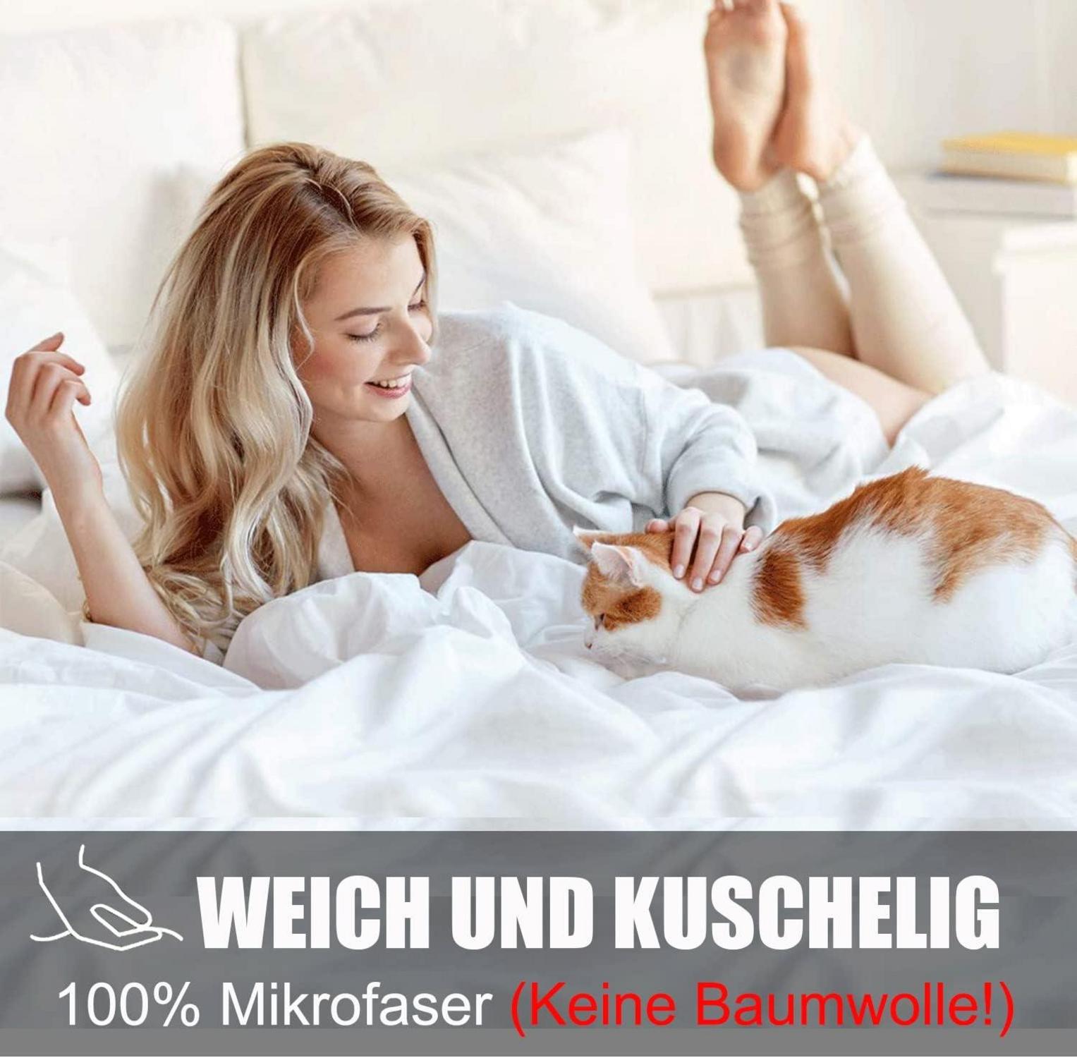 Kissenbezug 40x60 Weiß 2er Set - Hypoallergen Mikrofaser mit