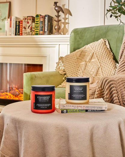 Duftkerzen Vanille Sahne im Glas 330g 70h Brenndauer Aromatherapie für