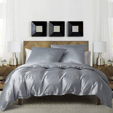 Graue Bettwäsche-Set 200x220 cm | Satin Microfaser Luxus
