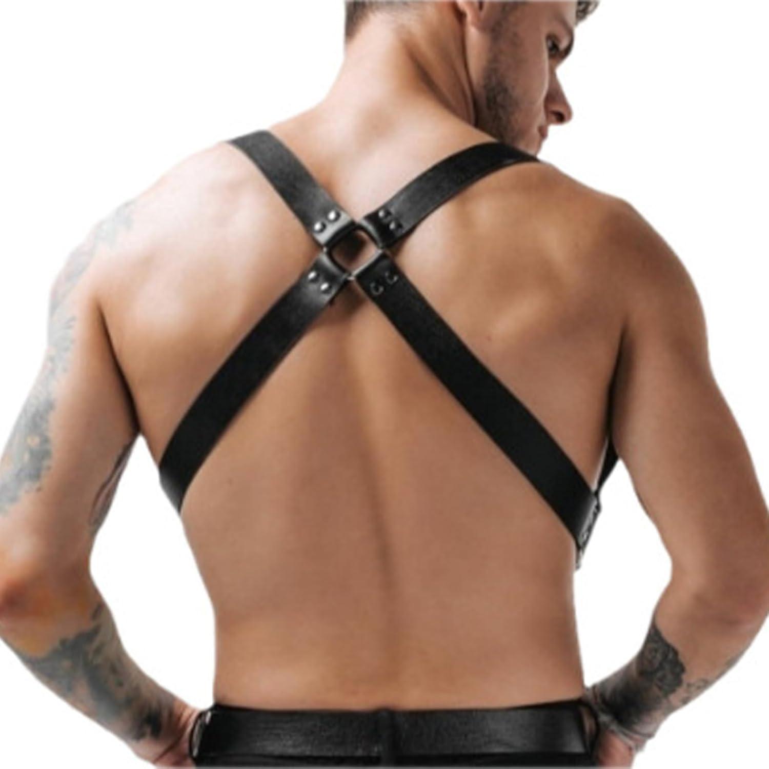BDSMAGE Herren Leder Harness Gay Unterwäsche Mann Fetisch Reizwäsche