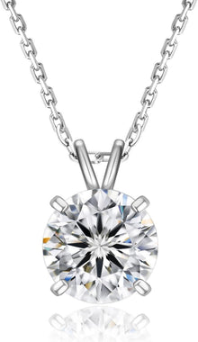 Moissanit Anhänger Kette Silber 925 1 Karat Solitär Damen harmonie