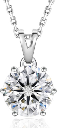 Moissanite Diamant Kette Silber 925 Anhänger VVS1 Reinheit 1 Karat