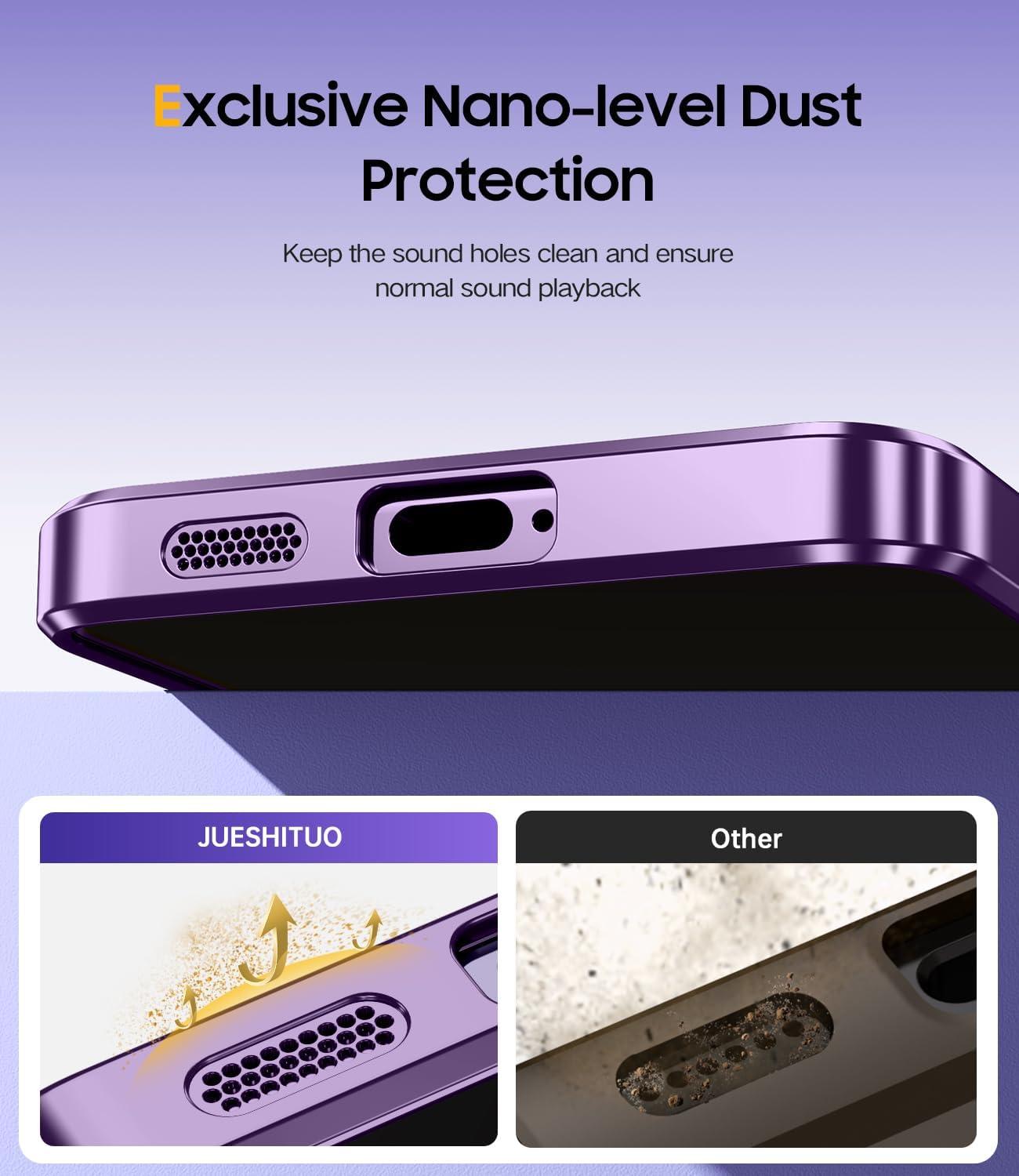 JUESHITUO Samsung Galaxy S24 Hülle MagSafe - TOP N56 Starke Magnete - Titan Lila - 5G Cover