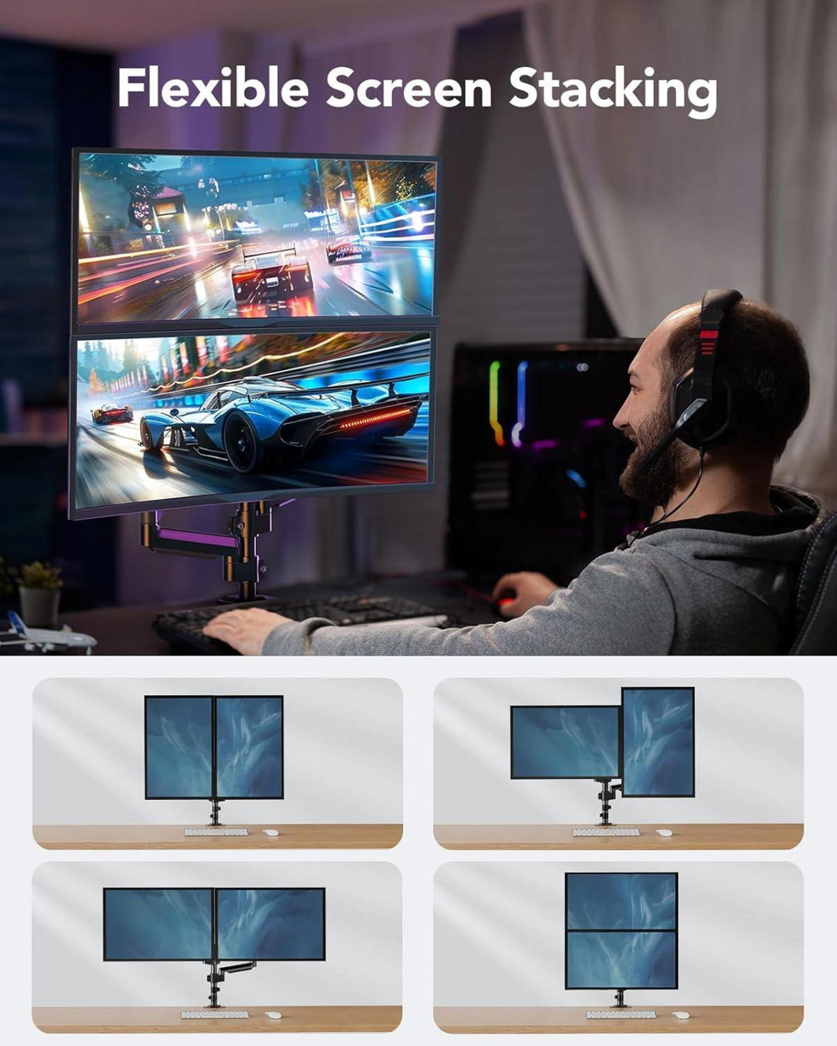 Monitor Halterung für 13-32 Zoll Bildschirme höhenverstellbar