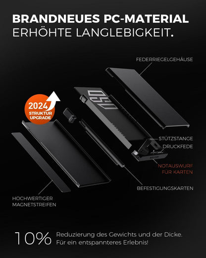 DODENSHA MagSnap Airtag Wallet Herren RFID Schutz Kartenetui