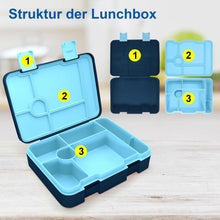 Brotdose mit Fächern 1300ml Auslaufsicher Bento-Box