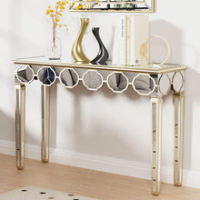Konsolentisch Spiegelglas Gold Luxus Design 120 cm