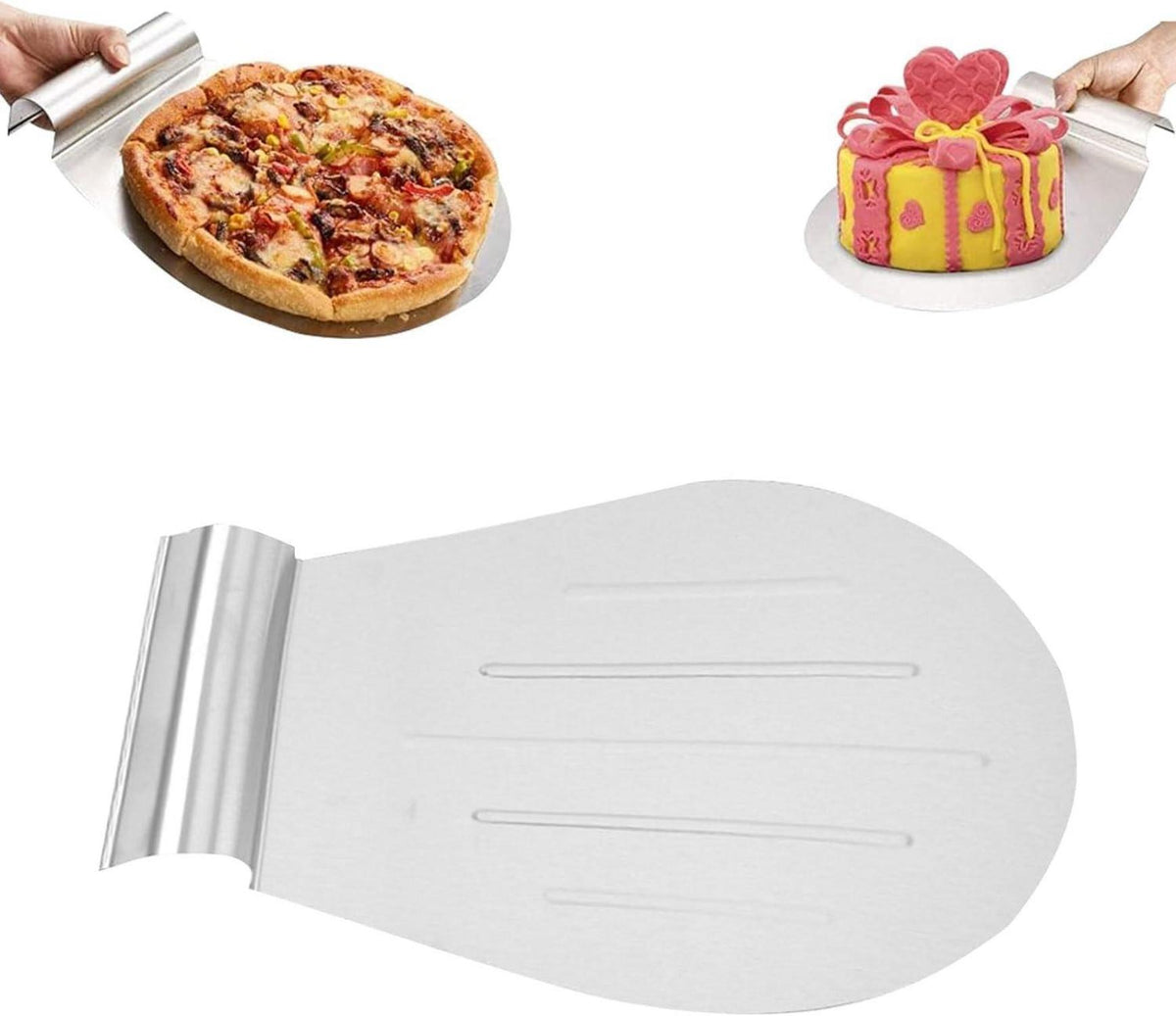 Pizzaschaufel Edelstahl Kuchenheber Tortenheber 32.5x26cm