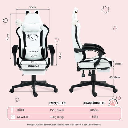 Dowinx Gaming Stuhl Süße Hund Edition Ergonomisch Hoher