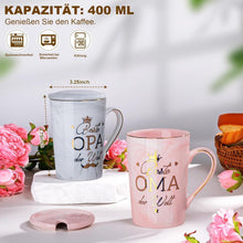 Geschenkset Oma & Opa – Tassen "Beste Oma Opa" mit Löffel & Karte