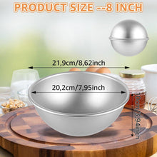 2x Halbkugel Backform 20cm - Aluminium Kuchenform für Torten