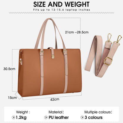 IGOLUMON Damen Handtasche Shopper Wasserdicht Groß 15.6 Zoll