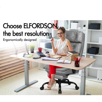 Ergonomischer Bürostuhl mit Fußstütze und hoher