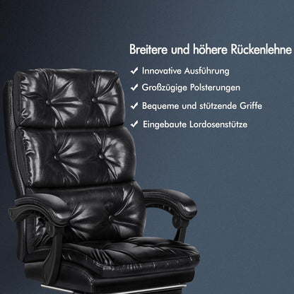 Ergonomischer Bürostuhl mit Fußstütze, Hohe