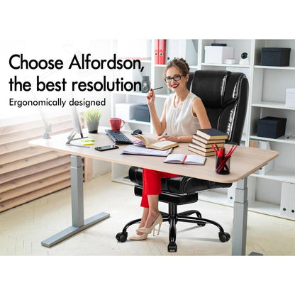 Ergonomischer Bürostuhl mit Fußstütze und hoher Rückenlehne