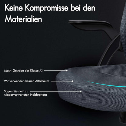 ALFORDSON Büro-Schreibtischstuhl Dunkelgrau Ergonomisch